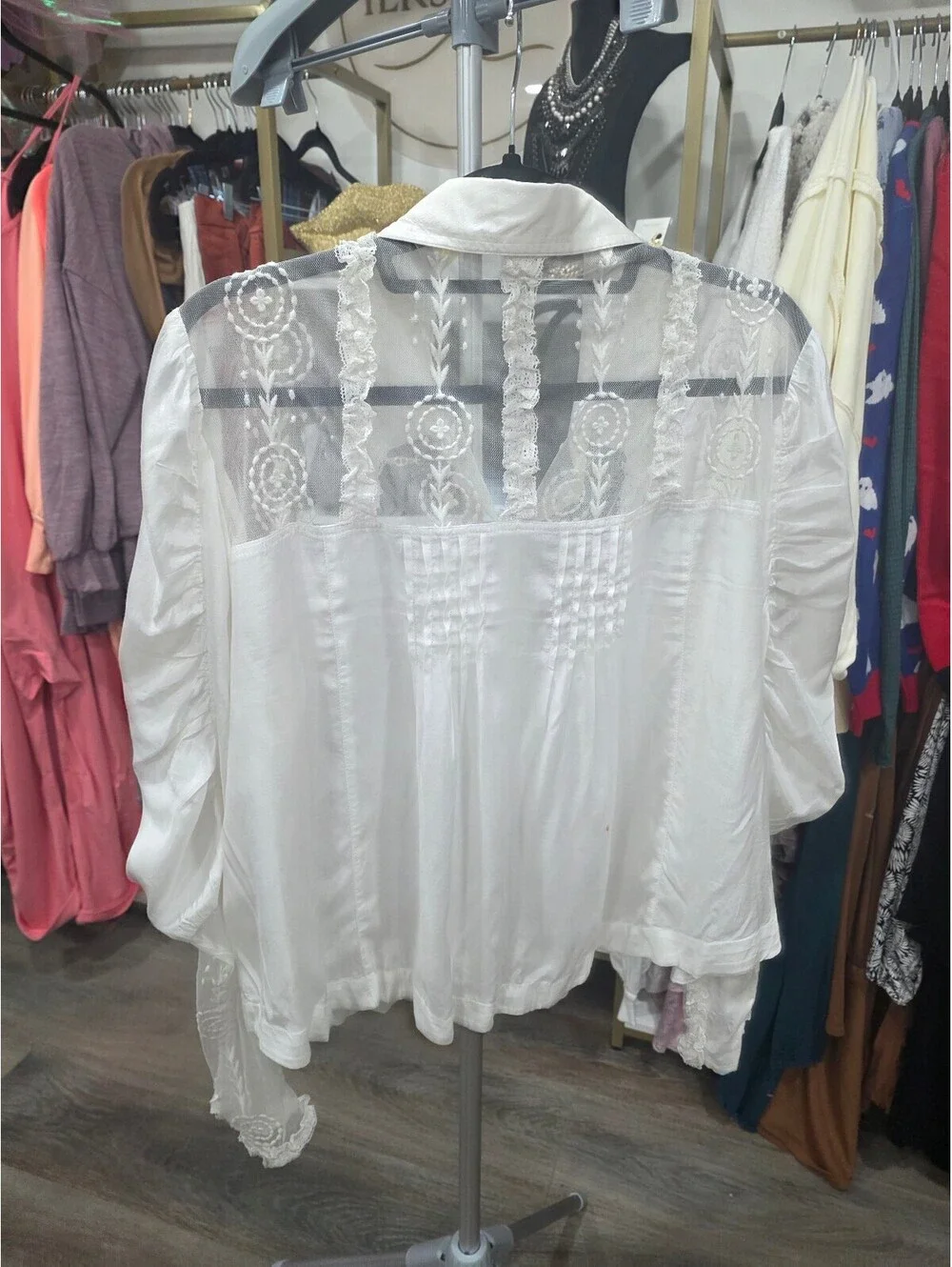 Free People the Amanat The Only Embroidered Top XL